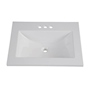 LAVABO PARA BAÑO EMPOTRABLE BLANCO RECTANGULAR 61.6 X 47.63 CM ALPINE
