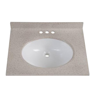 LAVABO PARA BAÑO EMPOTRABLE BEIGE OVALADO 62.23 X 47.63 CM CON RESPALDO
