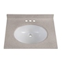 LAVABO PARA BAÑO EMPOTRABLE BEIGE OVALADO 62.23 X 47.63 CM CON RESPALDO