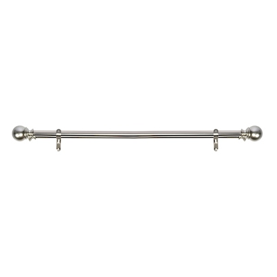 CORTINERO DOBLE AJUSTABLE DE 168 A 305 CM PLATA