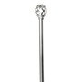 CORTINERO DOBLE CÍRCULOS AJUSTABLE DE ACERO INOXIDABLE PLATA 168 A 305 CM