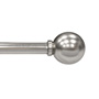 SET DE CORTINERO AJUSTABLE SIMPLE 5/8 pulg. DE 71 A 121 CM ESTILO BOLA COLOR NIQUEL CEPILLADO