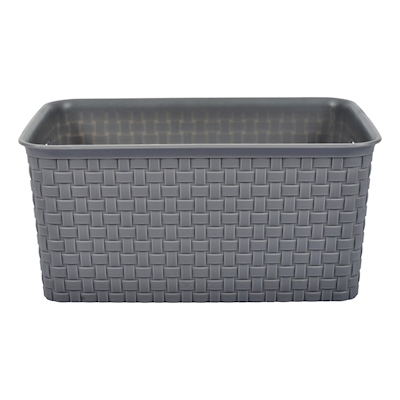 GAVETA ORGANIZADORA CON ASAS 28 X 19 X 13 CM PLÁSTICO GRIS