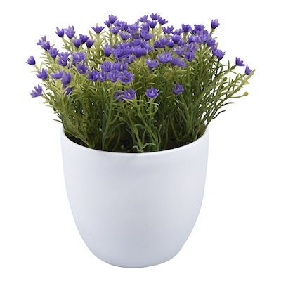 PLANTA ARTIFICIAL DECORATIVA CON MACETA BLANCA