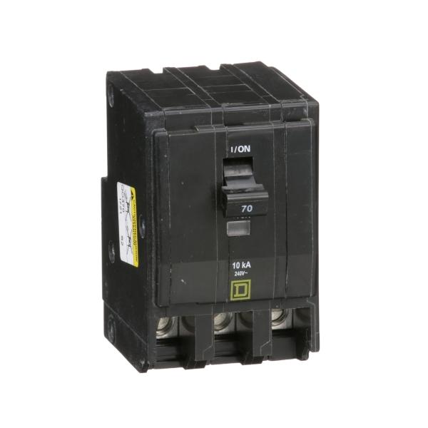 INTERRUPTOR TERMOMAGNÉTICO QO DE 70 A 3 POLOS 120 V/240 V ENCHUFABLE QO370