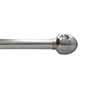 SET DE CORTINERO AJUSTABLE SIMPLE 5/8 pulg. DE 121 A 213 CM ESTILO ACORN COLOR PLATA