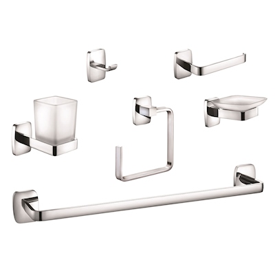 JUEGO DE ACCESORIOS LONDRES PARA BAÑO DE ZINC 6 PIEZAS