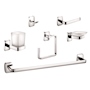 JUEGO DE ACCESORIOS LONDRES PARA BAÑO DE ZINC 6 PIEZAS