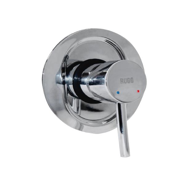 MEZCLADORA MONOMANDO PARA TINA O REGADERA 1/2 PULGADA PLATA RUGO