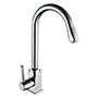 LLAVE PARA FREGADERO MONOMANDO CROMO MANERAL TIPO PALANCA 14.3" CON MANGUERA EXTRAÍBLE