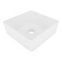 LAVABO PARA BAÑO DE SOBRECUBIERTA BLANCO CUADRADO 39 X 39 CM BRILLANTE