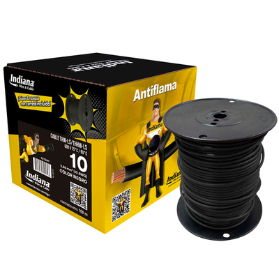 CABLE ELÉCTRICO THW-LS CALIBRE 10 AWG NEGRO DE 100M DESLIZABLE