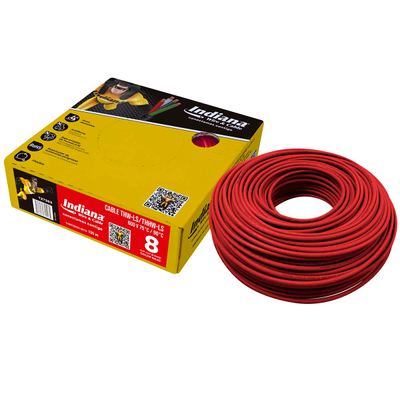 CABLE ELÉCTRICO THW-LS CALIBRE 8 AWG ROJO 100M DESLIZABLE