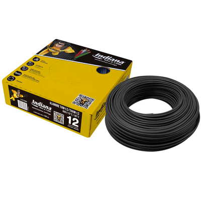 ALAMBRE THW-LS CALIBRE 12 AWG NEGRO 100M DESLIZABLE