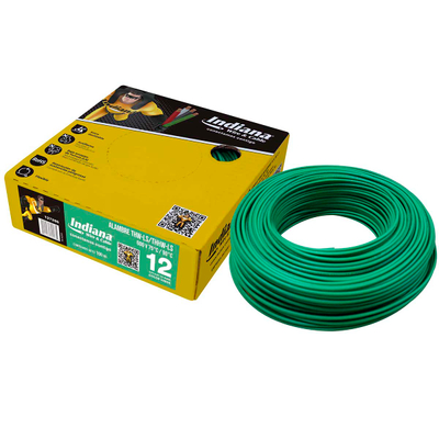ALAMBRE THW-LS CALIBRE 12 AWG VERDE 100M DESLIZABLE
