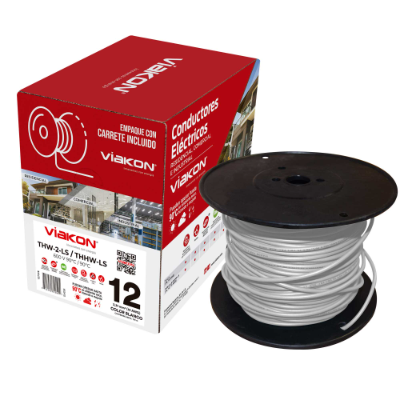 CABLE ELÉCTRICO THW-2-LS/THHW-LS CALIBRE 12 BLANCO 100M