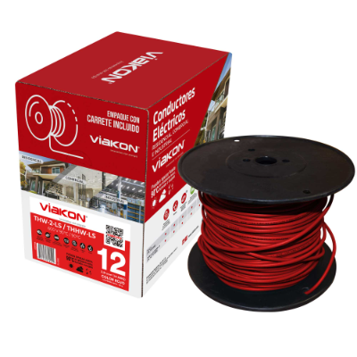 CABLE ELÉCTRICO THW-LS CALIBRE 12 AWG ROJO 100M DESLIZABLE