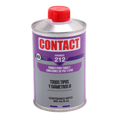 PRIMER PARA TUBERÍA PVC Y CPVC 240ML PREPARACIÓN EFICAZ PÚRPURA