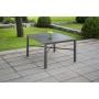MESA DE JARDÍN SLATS CAFÉ ESTRUCTURA DE ACERO 72.3 X 106 X 72.3 CM