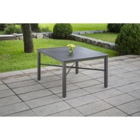 MESA DE JARDÍN SLATS CAFÉ ESTRUCTURA DE ACERO 72.3 X 106 X 72.3 CM