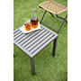 MESA DECORATIVA CUADRADA FIJA 45.9 X 48 CM CAFÉ DE ACERO