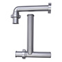 SALIDA LATERAL EXTENDIBLE PARA FREGADERO DE 2 TARJAS POLIPROPILENO 50.5 X 22 CM GRIS