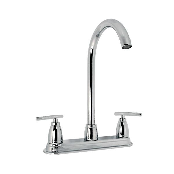 LLAVE PARA FREGADERO DUOMANDO CROMO MANERAL TIPO PALANCA 8" CUELLO GIRATORIO
