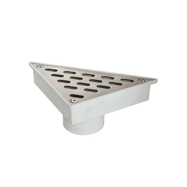 RESUMIDERO TRIANGULAR 2 PULGADAS PLATA RUGO