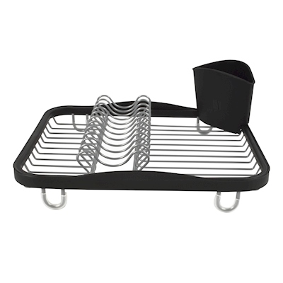 ESCURRIDOR DE METAL 1 NIVEL PARA FREGADERO CON PORTA CUBIERTOS
