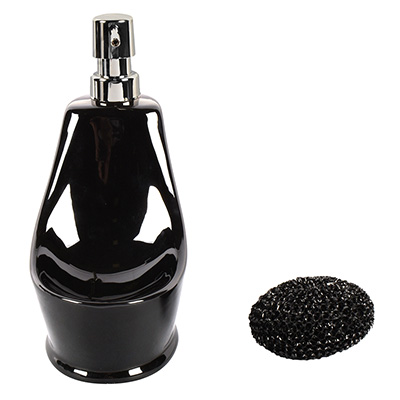 JABONERA 21 X 16 X 10 CM NEGRA LOFT