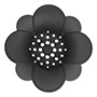 COLADOR DE PLÁSTICO PARA FREGADERO CON DISEÑO DE FLOR NEGRO