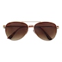 LENTES DE SOL AVIADOR 14 X 14 X 4.8 CM CAFÉ