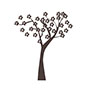 DECORACIÓN ADHESIVA DE PARED ÁRBOL CAFÉ 180 X 170 CM