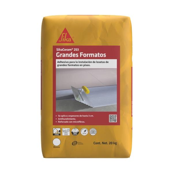 ADHESIVO PARA PISO PORCELANATO GRANDES FORMATOS INTERIOR Y EXTERIOR 20 KG ALTA ADHERENCIA