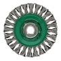CEPILLO CIRCULAR TRENZADO DE ACERO INOXIDABLE 4" PARA MINIESMERILADORA ANGULAR 1 PIEZA