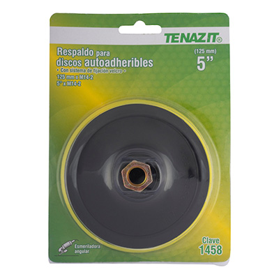 RESPALDO CON VELCRO PARA DISCOS AUTOADHERIBLES ESMERILADORA 5"