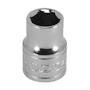 DADO HEXAGONAL 10 MM CUADRO 3/8" ACERO CROMADO
