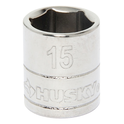 DADO HEXAGONAL 15 MM CUADRO 3/8" ACERO