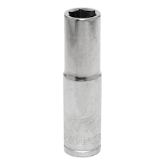 DADO HEXAGONAL PROFUNDO 7/16" CUADRO 3/8" 6 PUNTOS SAE ACERO