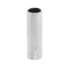 DADO PROFUNDO 11/16" CUADRO 1/2" ACERO CROMADO 12 PUNTAS