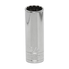 DADO PROFUNDO 3/4" CUADRO 1/2" 12 PUNTOS SAE ACERO FORJADO
