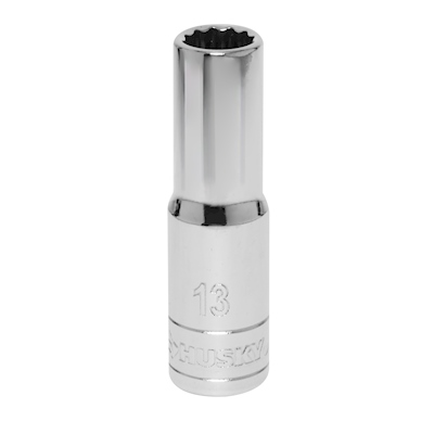 DADO PROFUNDO 13 MM CUADRO 1/2" 12 PUNTOS ACERO