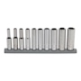 JUEGO DE DADOS PROFUNDOS METRICOS CUADRO 1/4" ACERO 10 PIEZAS