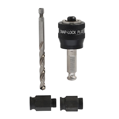 KIT DE ADAPTADORES Y BROCA CENTRADORA PARA SIERRA COPA 3 PIEZAS