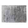 TAPETE PARA SALA POLIÉSTER 70 X 110 CM GRIS Y NEGRO SUAVE AL TACTO
