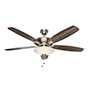 VENTILADOR DE TECHO MENAGE 52" PARA INTERIOR CON LED INTEGRADO NÍQUEL