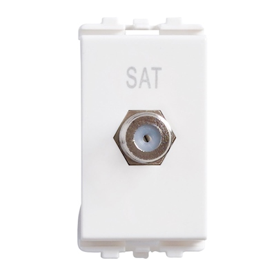TOMA TV TIPO COAXIAL DE 1 MÓDULO BLANCO