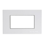 PLACA DE PARED DE 3 MÓDULOS BLANCO
