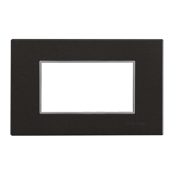 PLACA DE PARED DE 3 MÓDULOS NEGRO GRAFITO