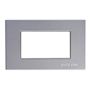 PLACA DE PARED DE 3 MÓDULOS GRIS SATÍN